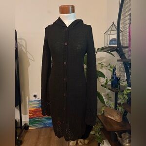 BCBGMaxAzria Black Textured Knit Sweater